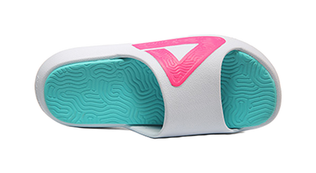 PEAK State Pole Foam Sole EVA Slip Resistant Slide Slippers Unisex White Rose Red 