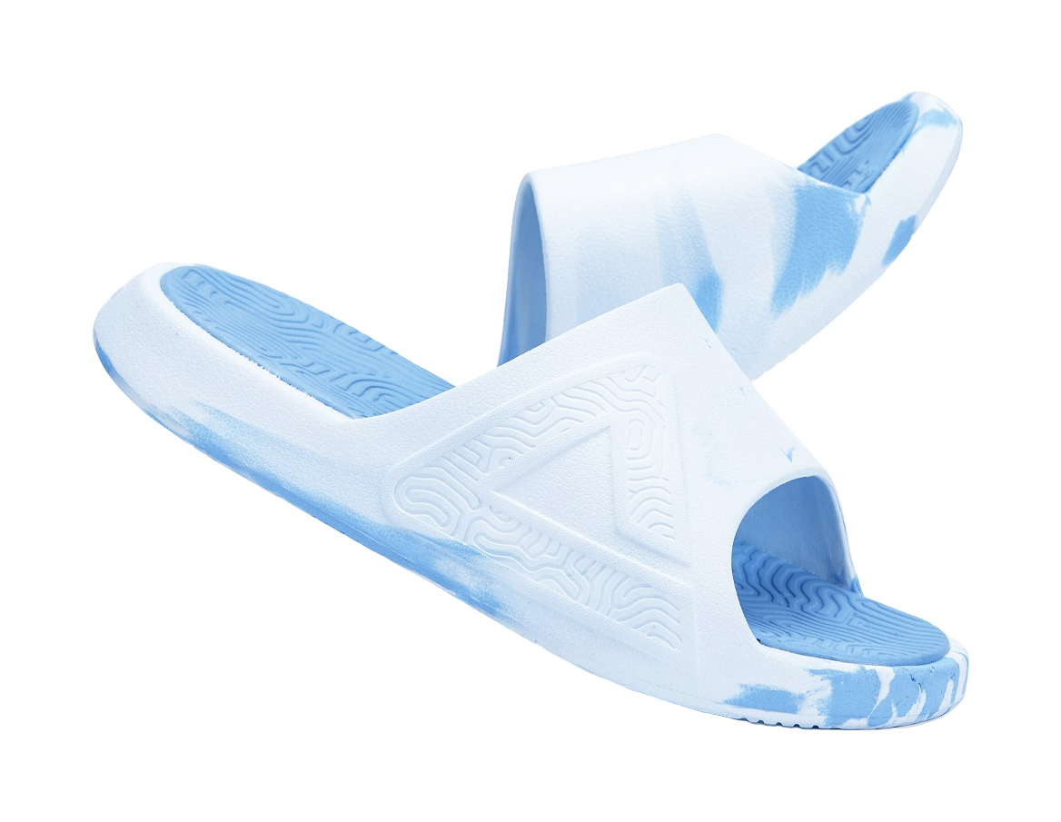 PEAK State Pole Guochuang Slippers Cushioning Slip Resistant Abrasion Resistant Slide Slippers Unisex White Blue 