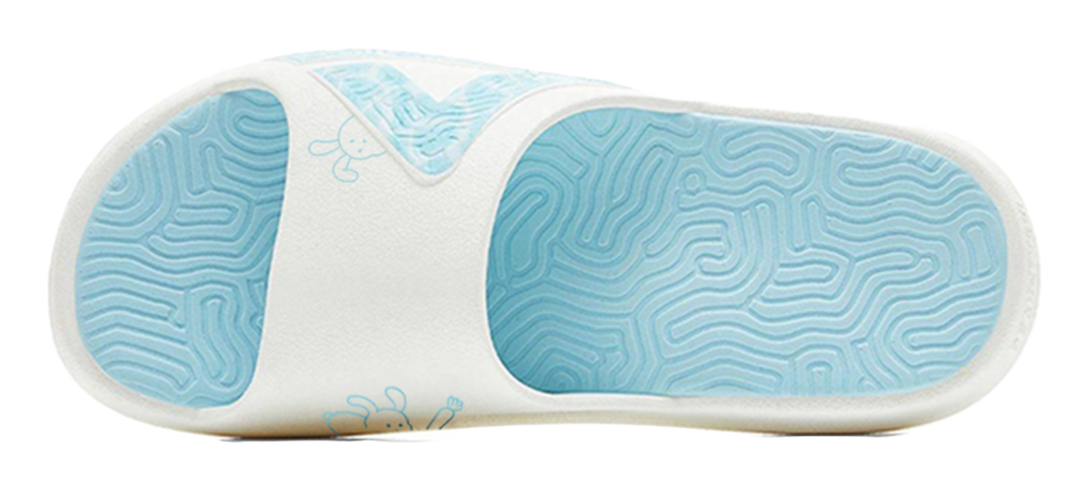 PEAK State Pole Guochuang Slippers Slip Resistant Abrasion Resistant Slide Slippers Unisex Lake Blue 