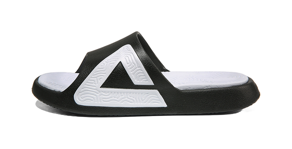 PEAK State Pole Rubber Slide Slippers Men's Black White 