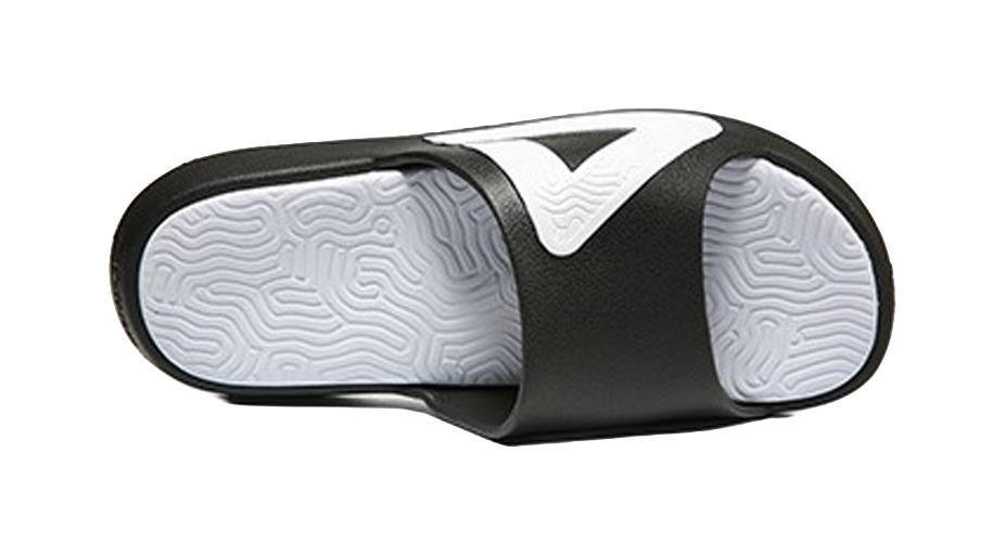 PEAK State Pole Rubber Slide Slippers Men's Black White 