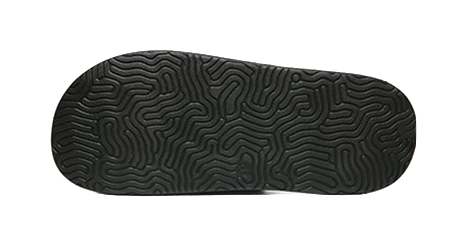 PEAK State Pole Rubber Slide Slippers Men's Black White 