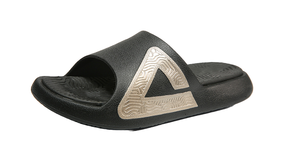 PEAK State Pole Slide Slippers Men's Black Gold 