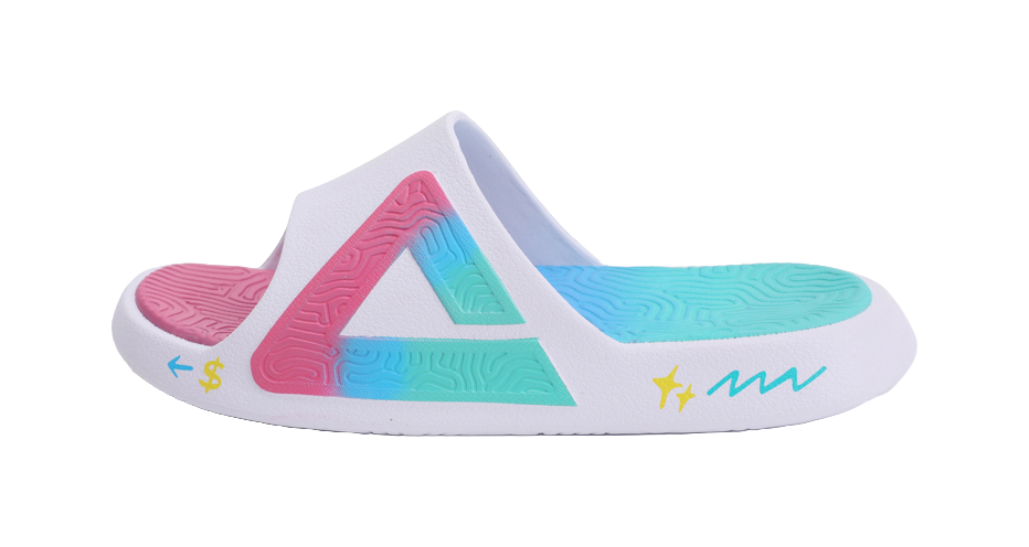 PEAK State Pole Slide Slippers Unisex White Blue Pink Red 