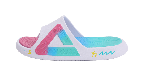PEAK State Pole Slide Slippers Unisex White Blue Pink Red 