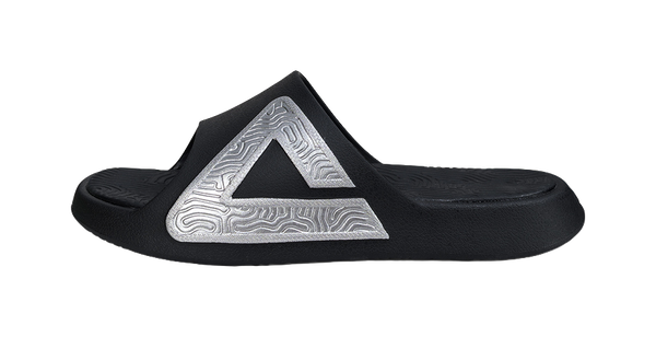 PEAK State Pole Slip-Resistant Abrasion-Resistant Cushioning Slide Slippers Unisex Black Silver 