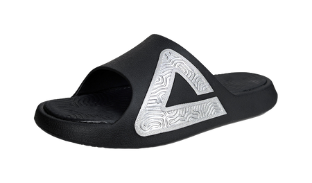 PEAK State Pole Slip-Resistant Abrasion-Resistant Cushioning Slide Slippers Unisex Black Silver 