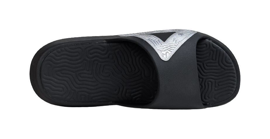 PEAK State Pole Slip-Resistant Abrasion-Resistant Cushioning Slide Slippers Unisex Black Silver 