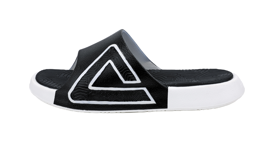 PEAK State Pole Taichi Slippers Unisex Black White 