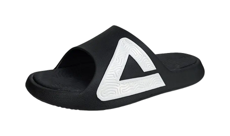 PEAK State Pole Unisex Slides - Graffiti Print, Slip-Resistant & Cushioned Comfort Unisex Black White  VJSNEAKER