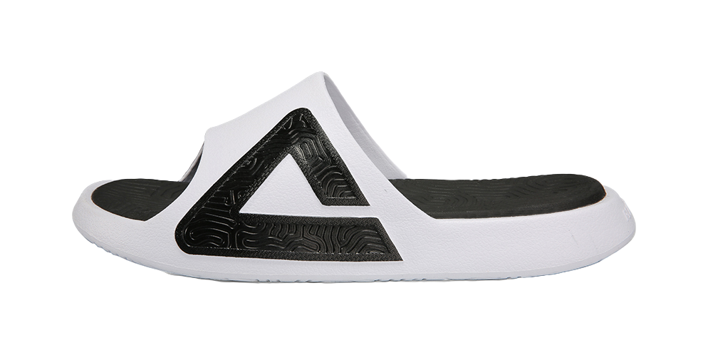 PEAK Statistic Sandals Quiet Slip Resistant Abrasion Resistant Slide Slippers Women's White Black 