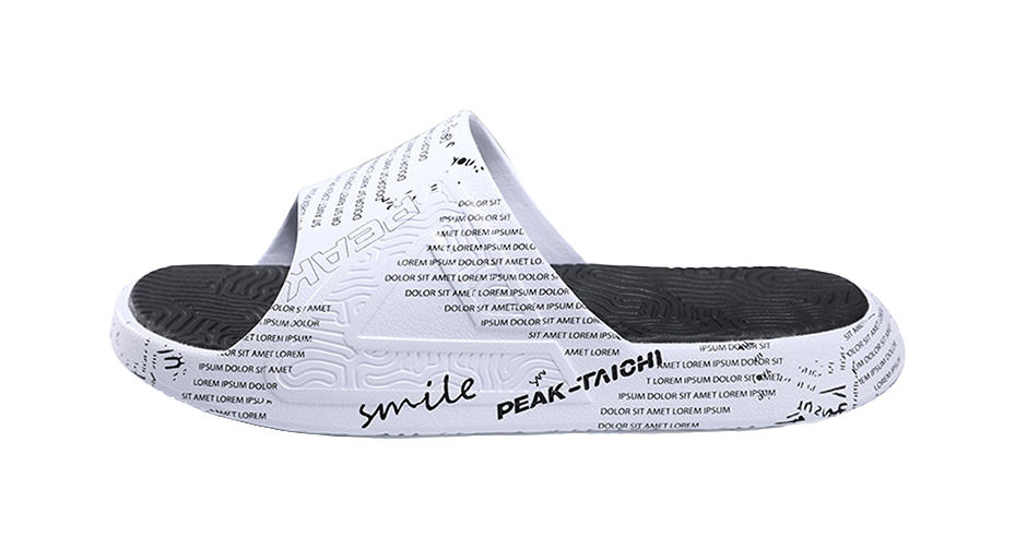 PEAK Statistic Sandals Slide Slippers Men's Black White 