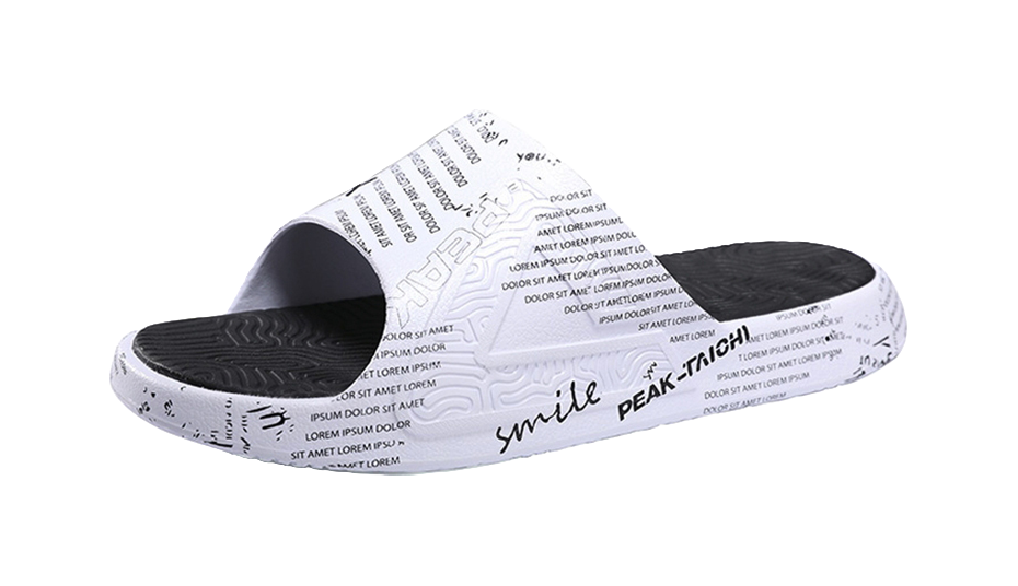 PEAK Statistic Sandals Slide Slippers Men's Black White 