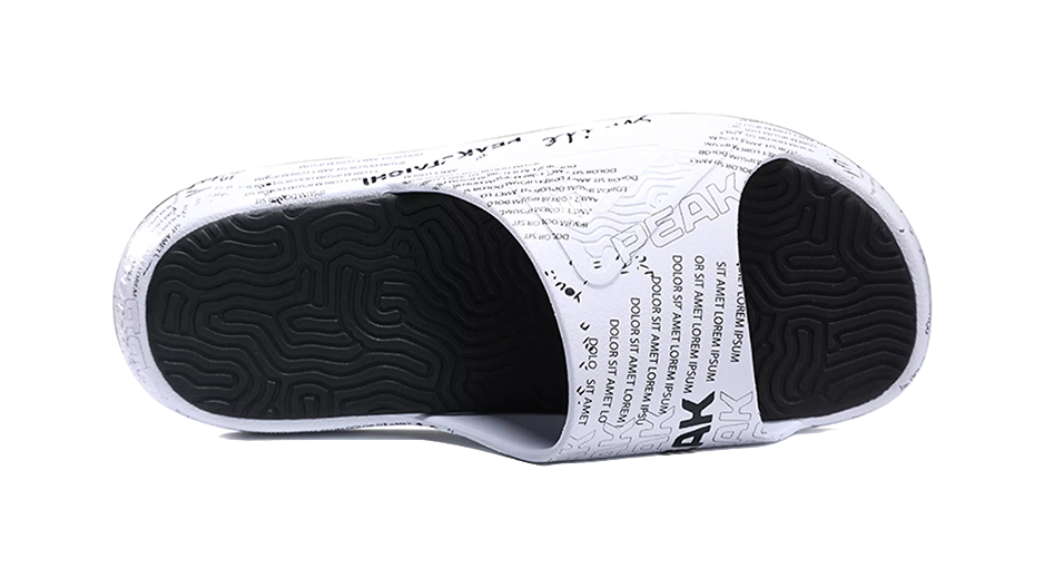 PEAK Statistic Sandals Slide Slippers Men's Black White 