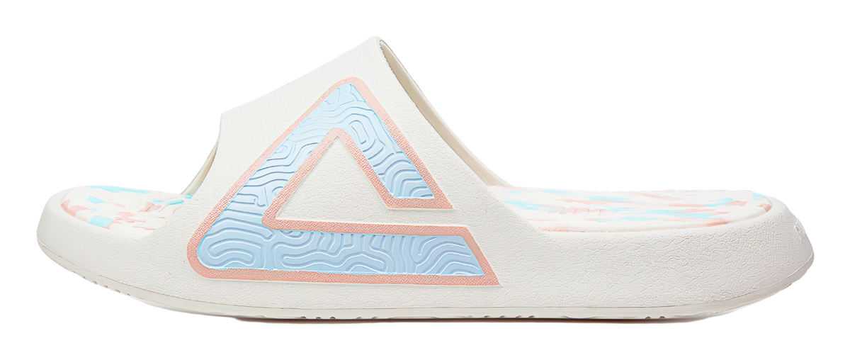 PEAK Style 1.0 Unisex Slides - Mermaid Princess Design, Anti-Slip & Comfortable Unisex White Pink 