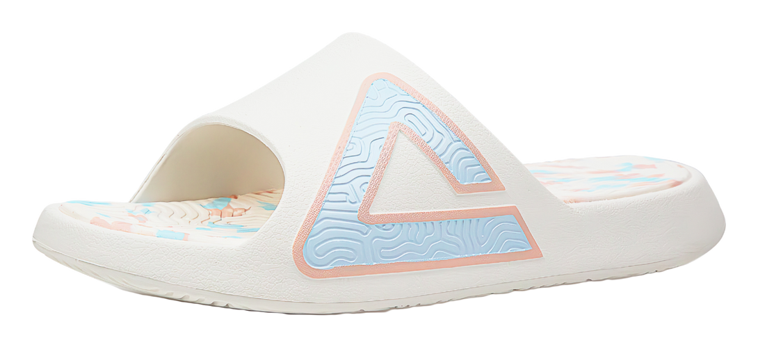 PEAK Style 1.0 Unisex Slides - Mermaid Princess Design, Anti-Slip & Comfortable Unisex White Pink 