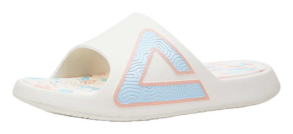 PEAK Style 1.0 Unisex Slides - Mermaid Princess Design, Anti-Slip & Comfortable Unisex White Pink 