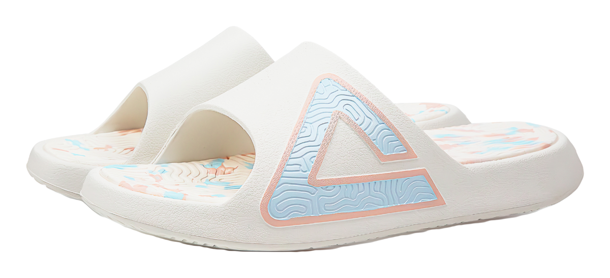 PEAK Style 1.0 Unisex Slides - Mermaid Princess Design, Anti-Slip & Comfortable Unisex White Pink 