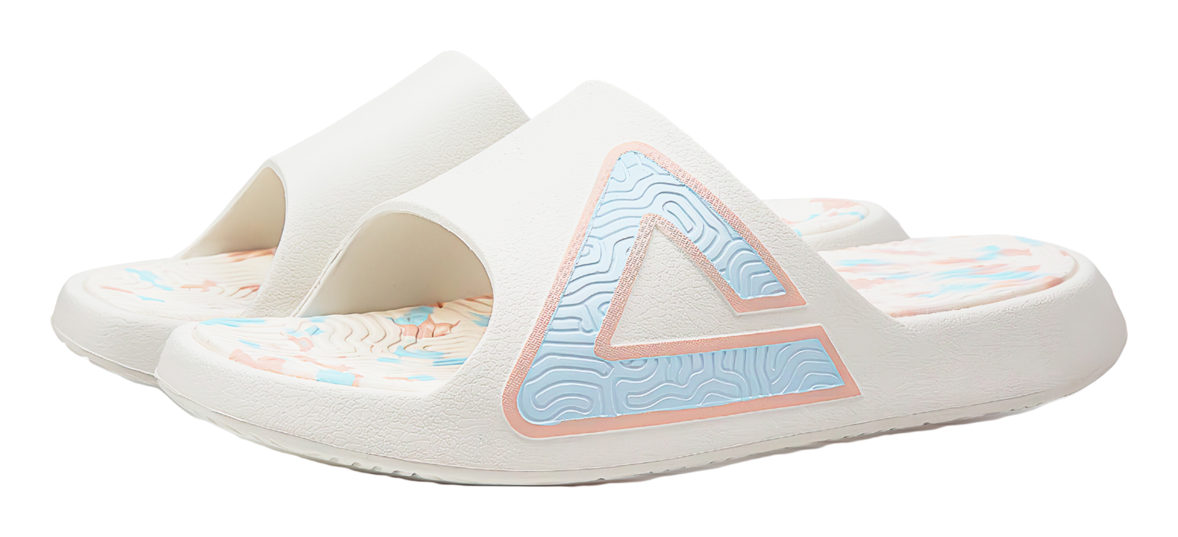 PEAK Style 1.0 Unisex Slides - Mermaid Princess Design, Anti-Slip & Comfortable Unisex White Pink 