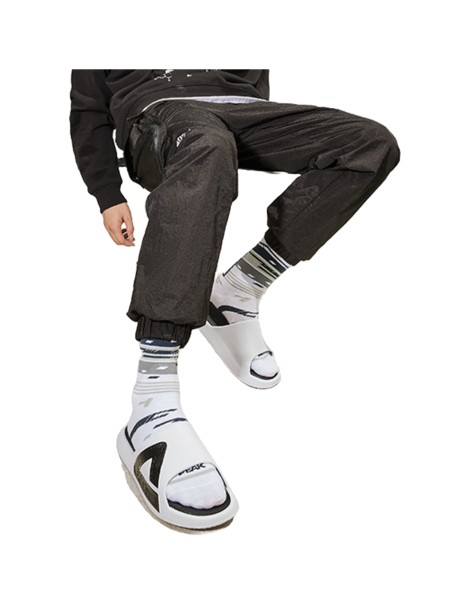 PEAK Style Extreme Slides - Classic Retro Design, Silent & Slip-Resistant Unisex White Black 