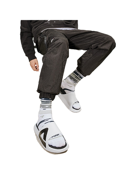 PEAK Style Extreme Slides - Classic Retro Design, Silent & Slip-Resistant Unisex White Black 