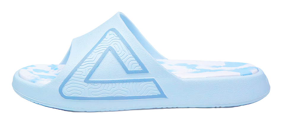 PEAK Tai Ji 1.0 Unisex Slides - EVA Rubber Sole, Silent & Slip-Resistant Unisex Sky Blue 
