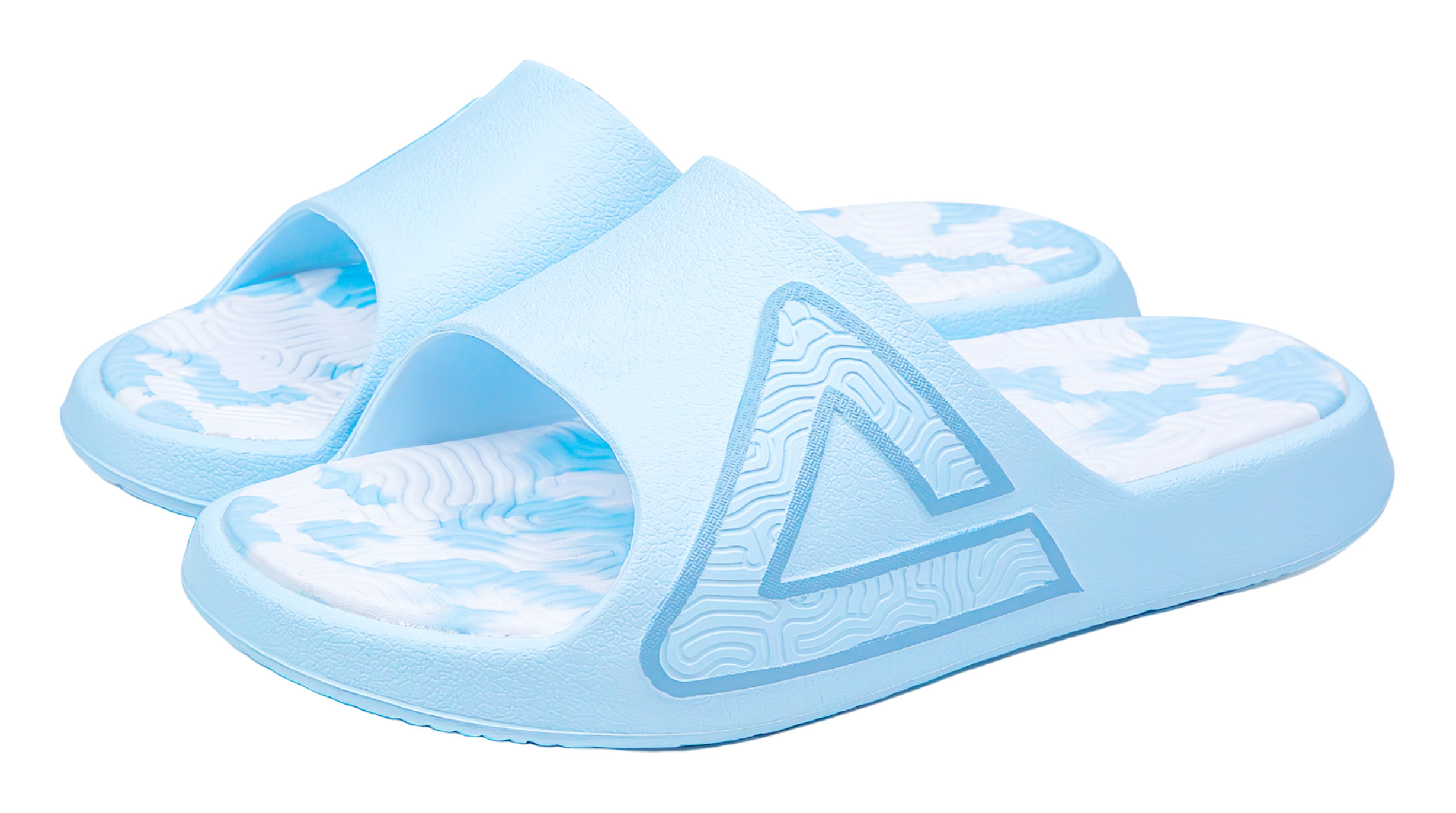 PEAK Tai Ji 1.0 Unisex Slides - EVA Rubber Sole, Silent & Slip-Resistant Unisex Sky Blue 