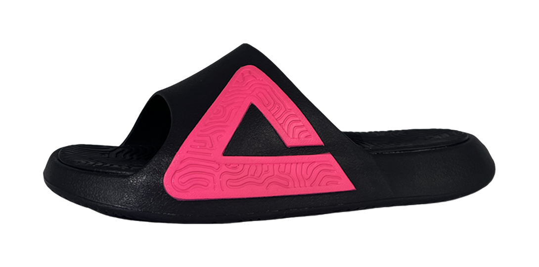 PEAK Tai Ji1.0 Abrasion Resistant Cushioning Slide Slippers Men's Black Pink 
