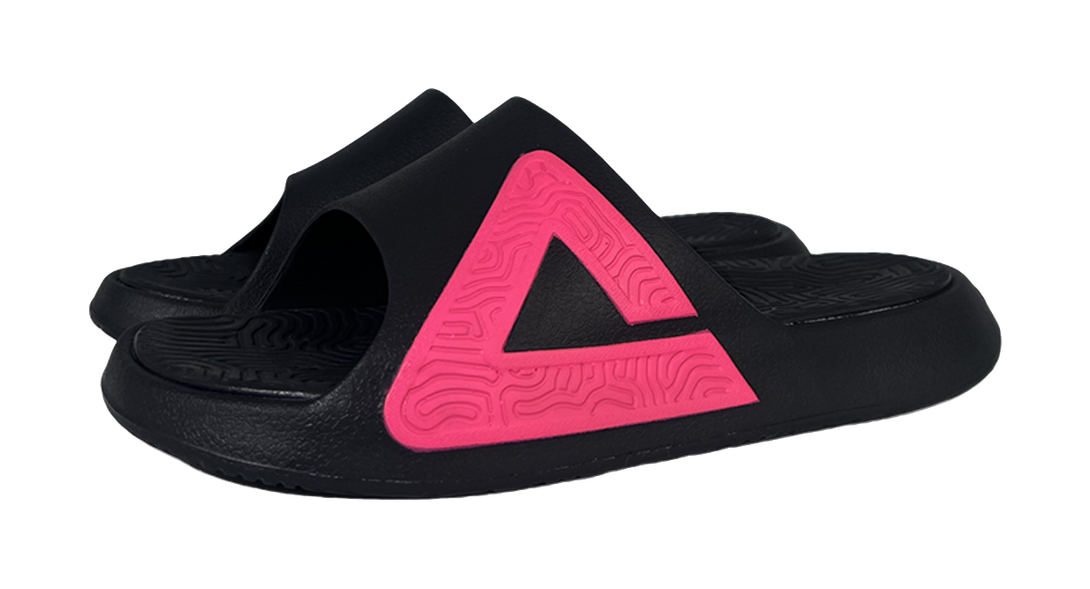 PEAK Tai Ji1.0 Abrasion Resistant Cushioning Slide Slippers Men's Black Pink 
