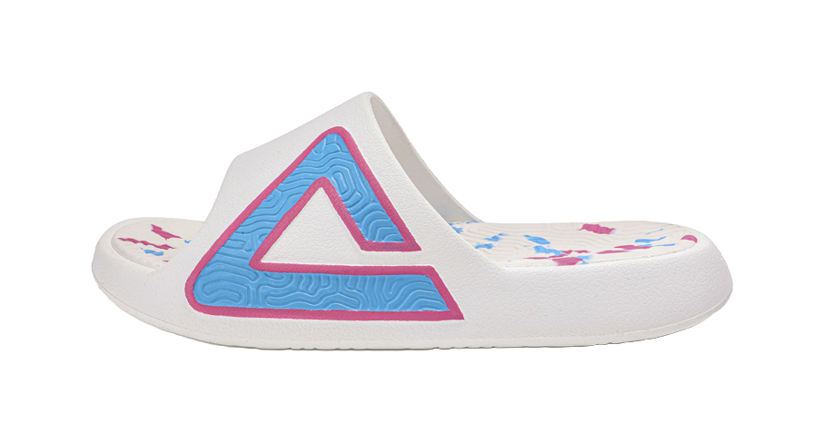 PEAK Tai Ji1.0 Abrasion Resistant Cushioning Slide Slippers Men's White Pink Blue 