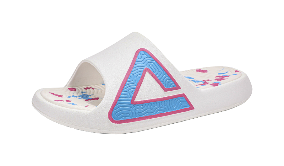 PEAK Tai Ji1.0 Abrasion Resistant Cushioning Slide Slippers Men's White Pink Blue 
