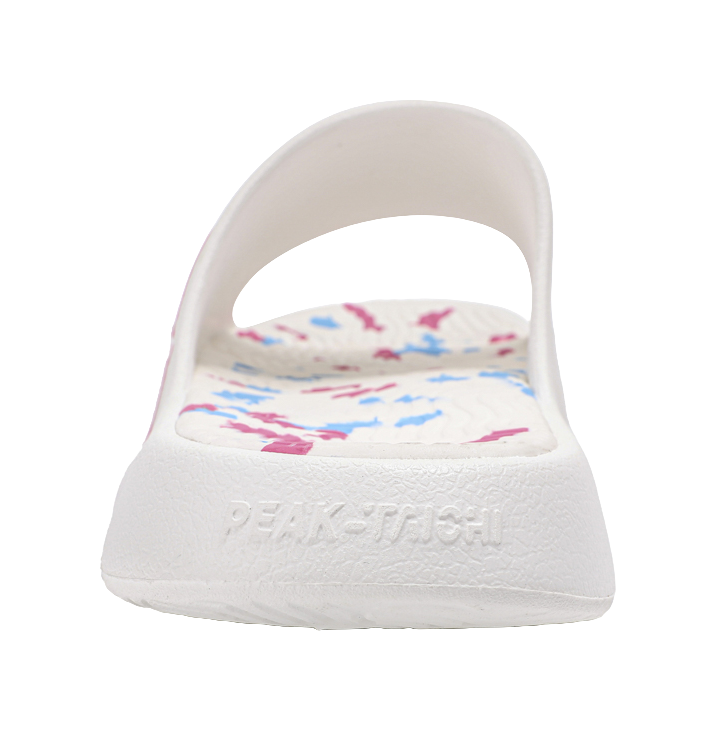 PEAK Tai Ji1.0 Abrasion Resistant Cushioning Slide Slippers Men's White Pink Blue 