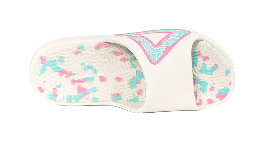 PEAK Tai Ji1.0 Abrasion Resistant Cushioning Slide Slippers Unisex Canvas White Blue 