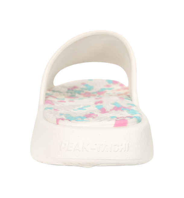 PEAK Tai Ji1.0 Abrasion Resistant Cushioning Slide Slippers Unisex Canvas White Blue 