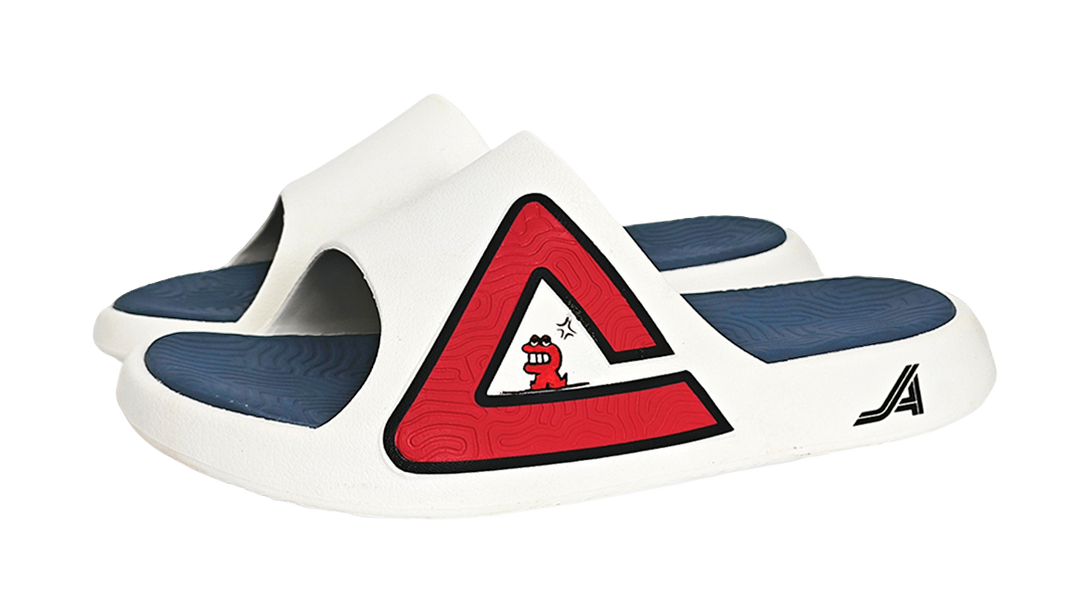 PEAK Tai Ji1.0 Abrasion Resistant Cushioning Slide Slippers Unisex Red Blue 