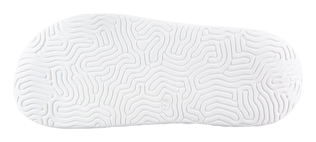 PEAK Tai Ji1.0 Cushioning Slip Resistant Abrasion Resistant Odor Resistant Quiet Slide Slippers Unisex White Blue 