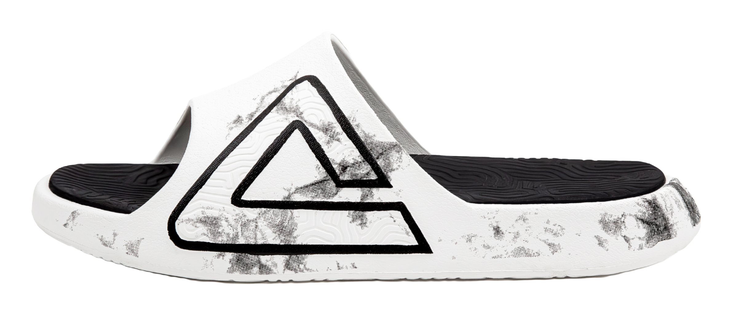 PEAK Tai Ji1.0 Cushioning Slip Resistant Abrasion Resistant Quiet Slide Slippers Unisex White Black 