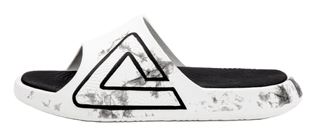 PEAK Tai Ji1.0 Cushioning Slip Resistant Abrasion Resistant Quiet Slide Slippers Unisex White Black 