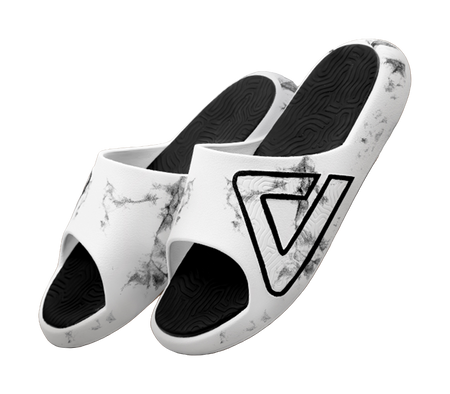 PEAK Tai Ji1.0 Cushioning Slip Resistant Abrasion Resistant Quiet Slide Slippers Unisex White Black 
