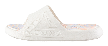 PEAK Tai Ji1.0 EVA Quiet Slip Resistant Slide Slippers Unisex Canvas White 