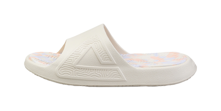 PEAK Tai Ji1.0 EVA Quiet Slip Resistant Slide Slippers Unisex Canvas White 