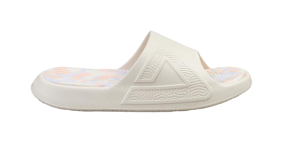 PEAK Tai Ji1.0 EVA Quiet Slip Resistant Slide Slippers Unisex Canvas White 