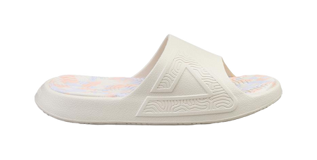 PEAK Tai Ji1.0 EVA Quiet Slip Resistant Slide Slippers Unisex Canvas White 