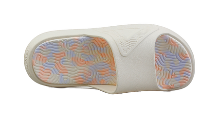 PEAK Tai Ji1.0 EVA Quiet Slip Resistant Slide Slippers Unisex Canvas White 