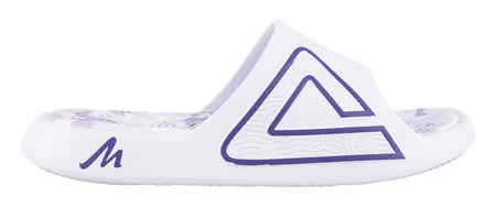 PEAK Tai Ji1.0 Odor Resistant, Abrasion Resistant Cushioning Slide Slippers Unisex White Purple 