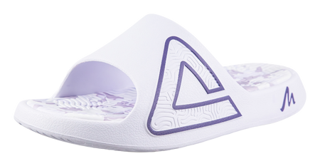 PEAK Tai Ji1.0 Odor Resistant, Abrasion Resistant Cushioning Slide Slippers Unisex White Purple 