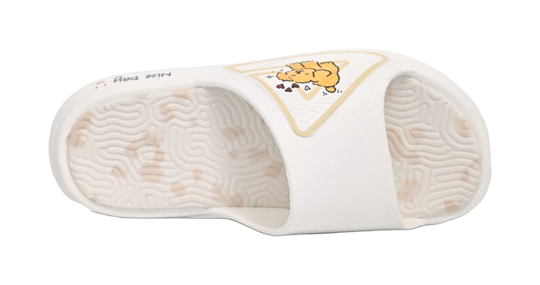 PEAK Tai Ji1.0 Quiet Cushioning Slide Slippers Unisex Ivory Yellow 