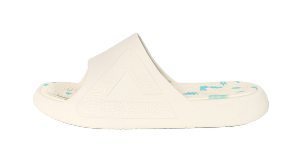 PEAK Tai Ji1.0 Quiet Slip Resistant Abrasion Resistant Cushioning Slide Slippers Men's Ecru Blue 