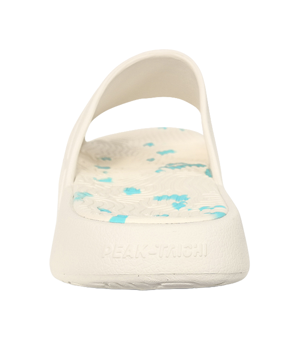 PEAK Tai Ji1.0 Quiet Slip Resistant Abrasion Resistant Cushioning Slide Slippers Men's Ecru Blue 