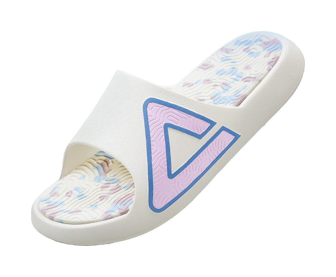 PEAK Tai Ji1.0 Quiet Slip Resistant Abrasion Resistant Slide Slippers Unisex White Blue Pink 